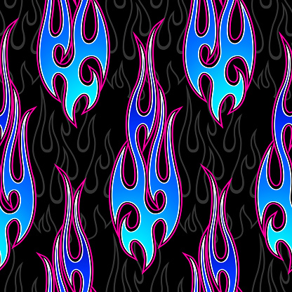 Fire Flames Wallpaper Seamless Pattern Background Vector Image Wrapper ...