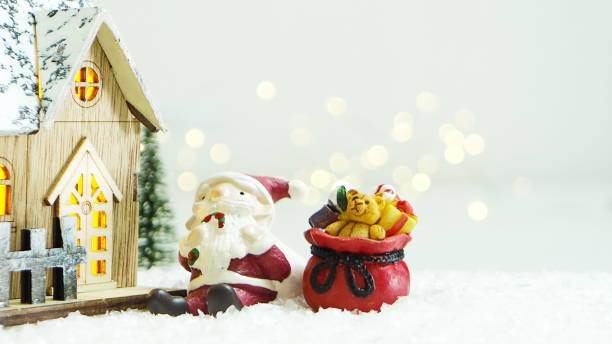 istock Santa Claus with bokeh background for the background 1448800888