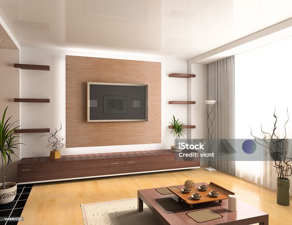 modern interior modern interior design (computer generated image 3D) Apartment Stock Photo