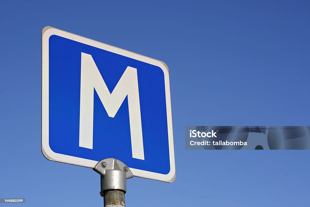 M-Schild - Lizenzfrei Blau Stock-Foto