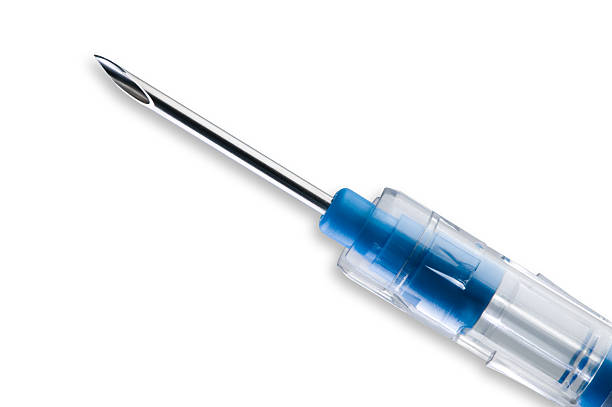 Syringe needle close-up stock photo