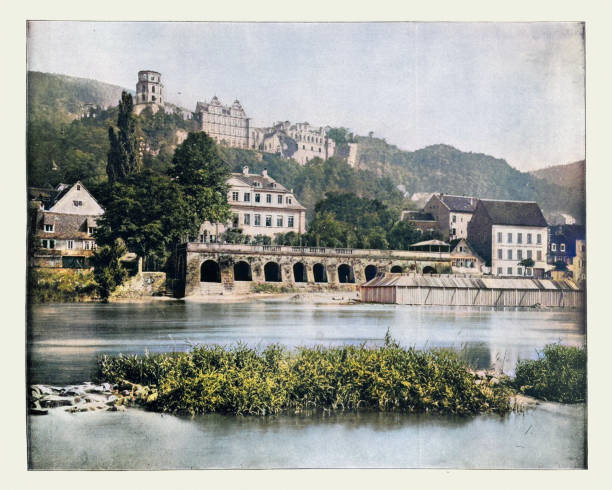 istock Antique photograph, colorized, Heidelberg Castle, Germany, German Renaissance architecture 1448803447