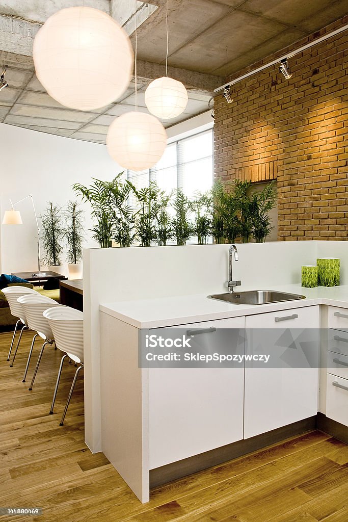 kitchen white kitchen Apartment Stock Photo