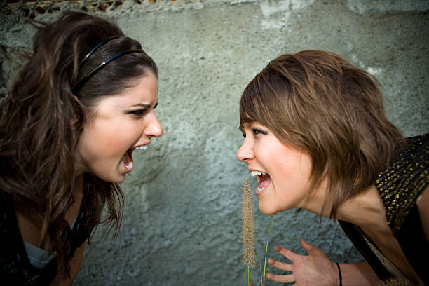 when girls go mad stock photo