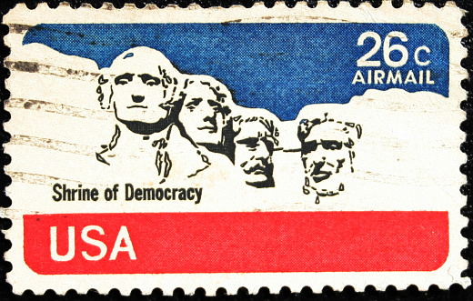 shrine of american democracy related vintage stamp.