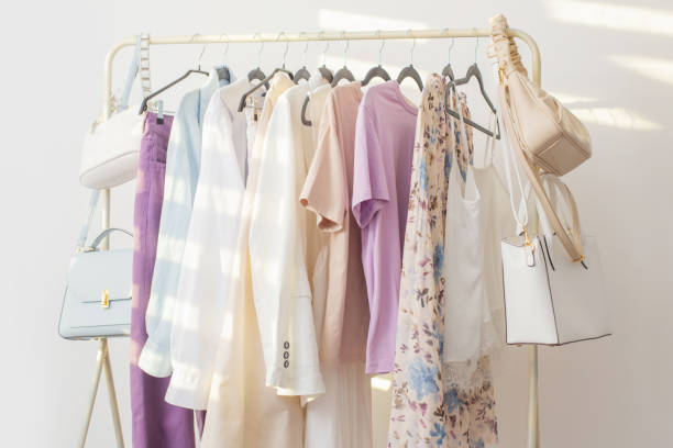 istock female  capsule summer wardrobe in  white room 1448809909