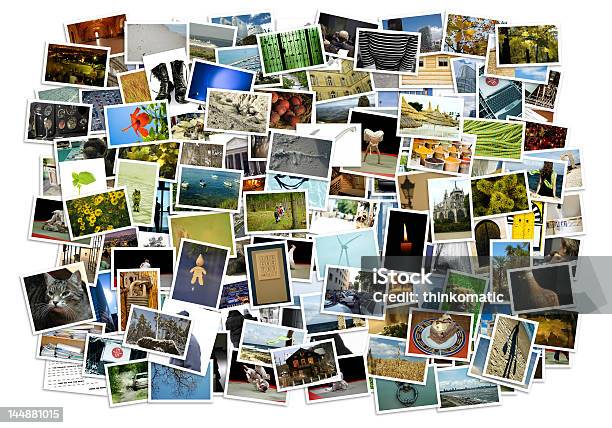 Stack Of Photos Background Stock Photo - Download Image Now - Photographic Print, Photography, Stack