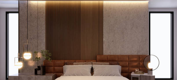 istock 3d rendering,3d illustration, Interior Scene and  Mockup,bed room interior modern style. 1448812171