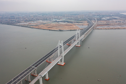 The Chenggong Bridge and its sides in Quanzhou City, Fujian Province