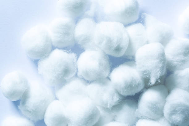 istock Fluffy white cotton flower,macro white cotton texture,Use cotton wool isolated on a white background. 1448821973