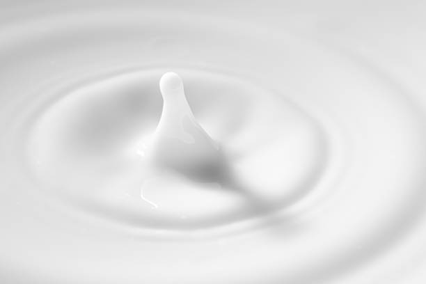 istock macro milk drop texture,milk or white liquid splash with circle ripple 1448822455