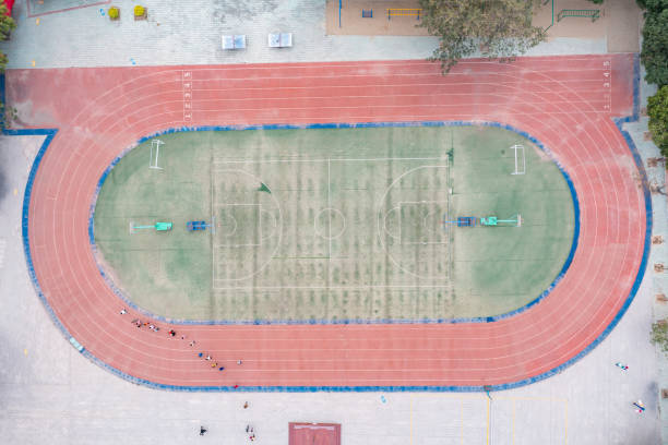 istock Aerial view of the overcast playground 1448822494