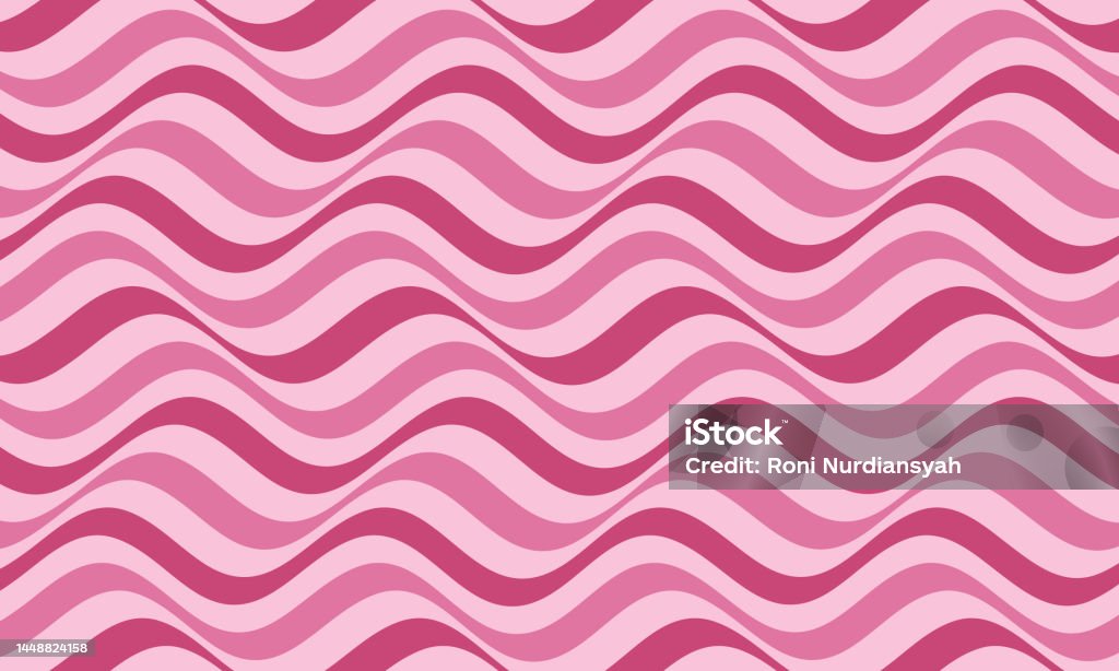 Abstract Psychedelic Pink Wavy Lines Pattern Background Stock ...