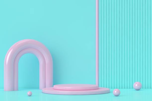 istock Abstract product presentation platform, pedestal podium 1448833993