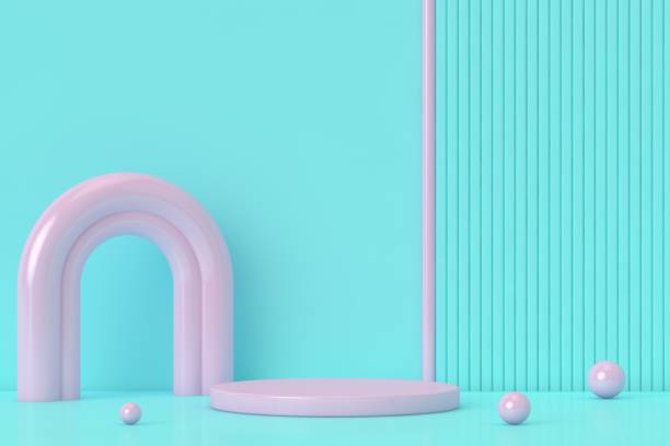 istock Abstract product presentation platform, pedestal podium 1448834046