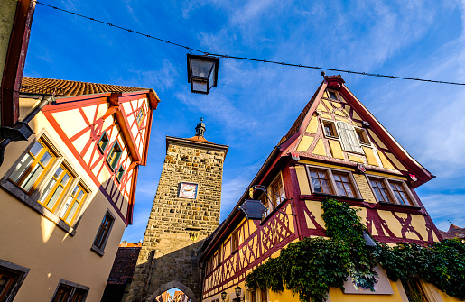 famous old town of Rothenburg ob der Tauber - Bavaria - Germany