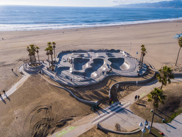 istock Venice Beach Skatepark Aerial View 1448857071