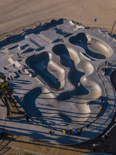 istock Venice Beach Skatepark Aerial View 1448857146