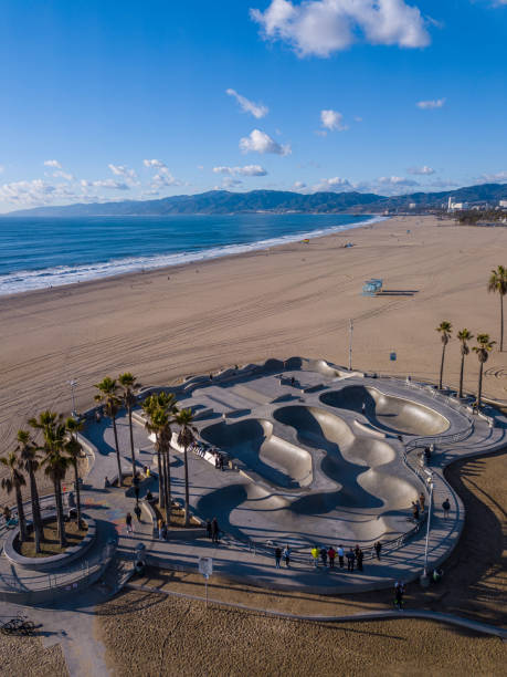istock Venice Beach Skatepark Aerial View 1448857246