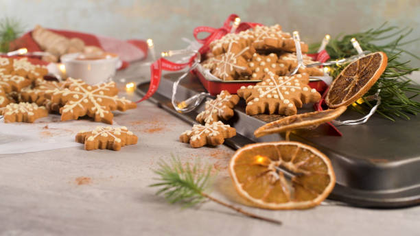 istock Christmas cookies on kitchen countertop 1448859716