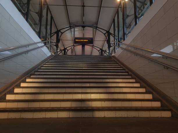 istock Stone stairs at the train station 1448860424