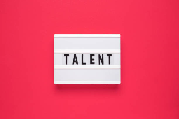 istock Lightbox with word talent on pink background. Business concept. 1448864871