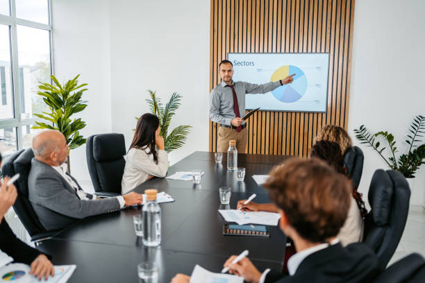 istock Young Businessman Having A Business Presentation In The Office 1448865808