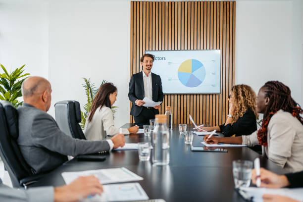 istock Young Businessman Having A Business Presentation In The Office 1448866072