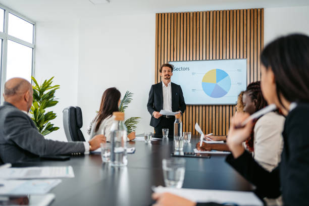 istock Young Businessman Having A Business Presentation In The Office 1448866253