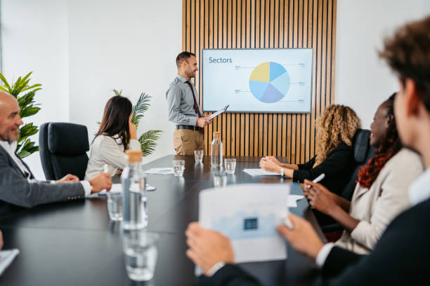 istock Young Businessman Having A Business Presentation In The Office 1448866656