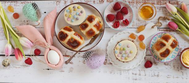 istock Easter festive family breakfast table 1448866827
