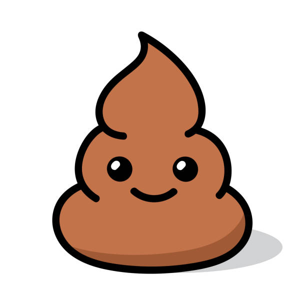 Poop Emoji Doodle 6 Vector illustration of a hand drawn smiling poop emoji against a white background. shit faced stock illustrations