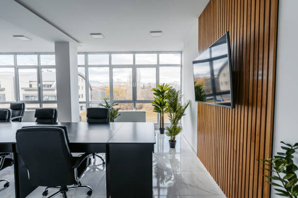 istock Empty Business Conference Room During The Day 1448868725
