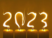 Happy new year 2023 - candles