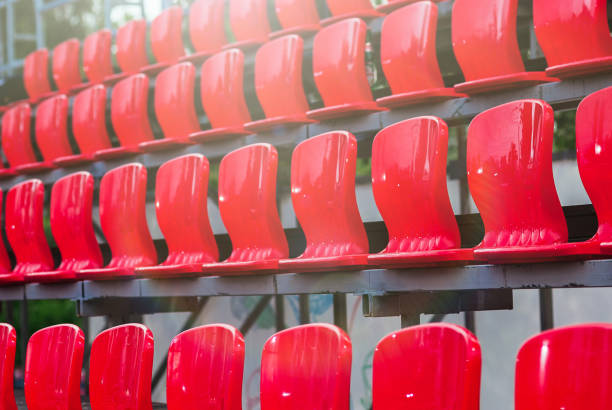 istock bleachers with red seats close-up view 1448869994