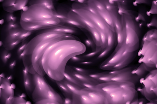 Abstract purple background with blurred spots and vortex effect.