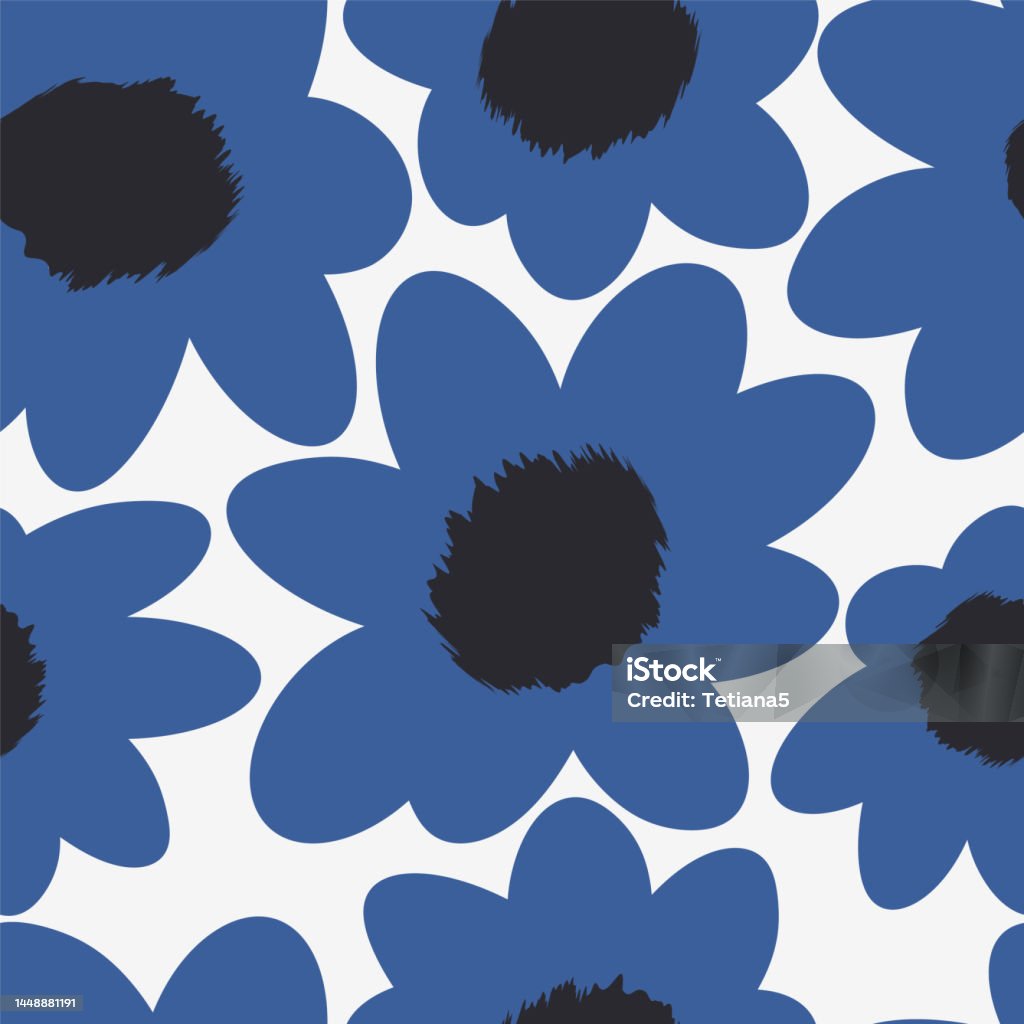 Seamless Simple Cute Pattern Of Large On White Background Stock ...