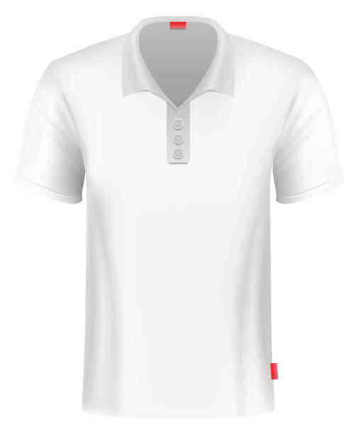 istock White sport t-shirt. Male blank apparel mockup 1448889492