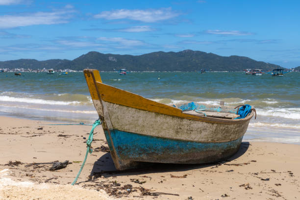 istock Boats in Zimbros beach 1448893061