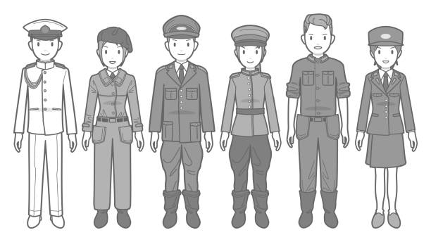 軍服、軍服のベクターイラスト - military uniform点のイラスト素材／クリップアート素材／マンガ素材／アイコン素材