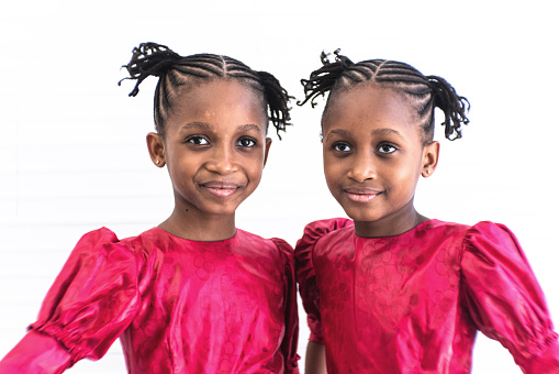 Portrait of a African-American girl smiling