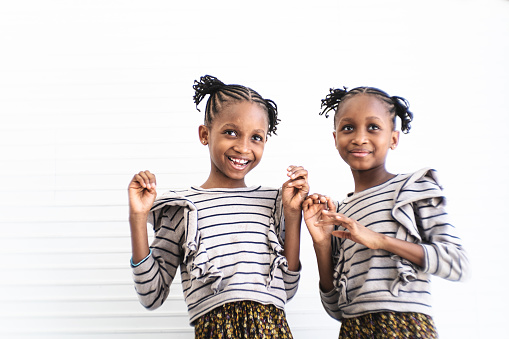 Portrait of a African-American girl smiling