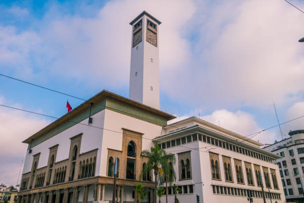 istock Low angle View of Casablanca's Clock tower 1448912116