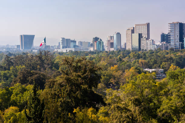 View of the financial buildings from Chapultepec