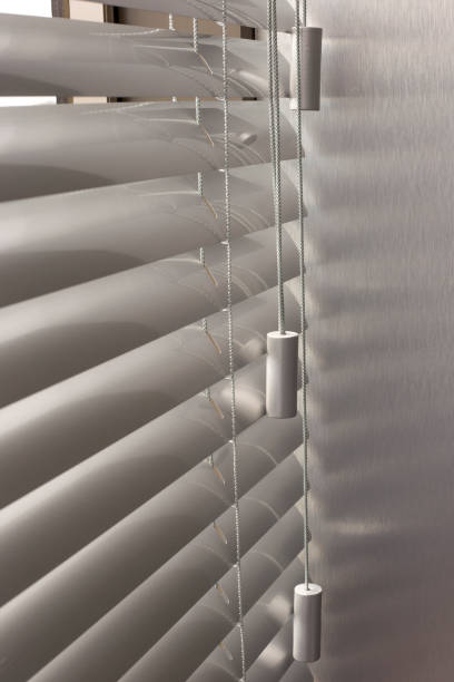 istock Aluminum blinds closeup on the window 1448924611