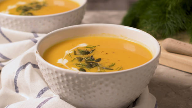 istock Homemade pumpkin soup 1448929454