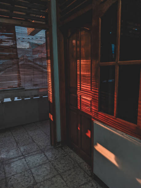 istock the evening sun shining through the barrier 1448935828