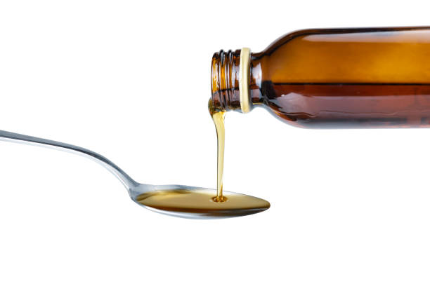 istock Pouring syrup medicine to spoon 1448940383