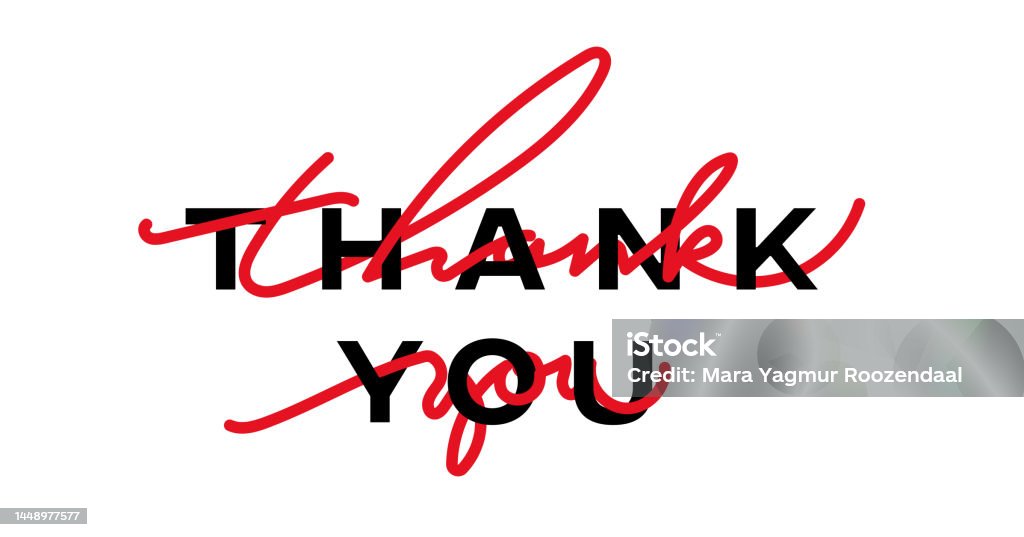 Thanks Sign Script Thank You Freehand Script Stock Illustration - Download Image Now - Art ...