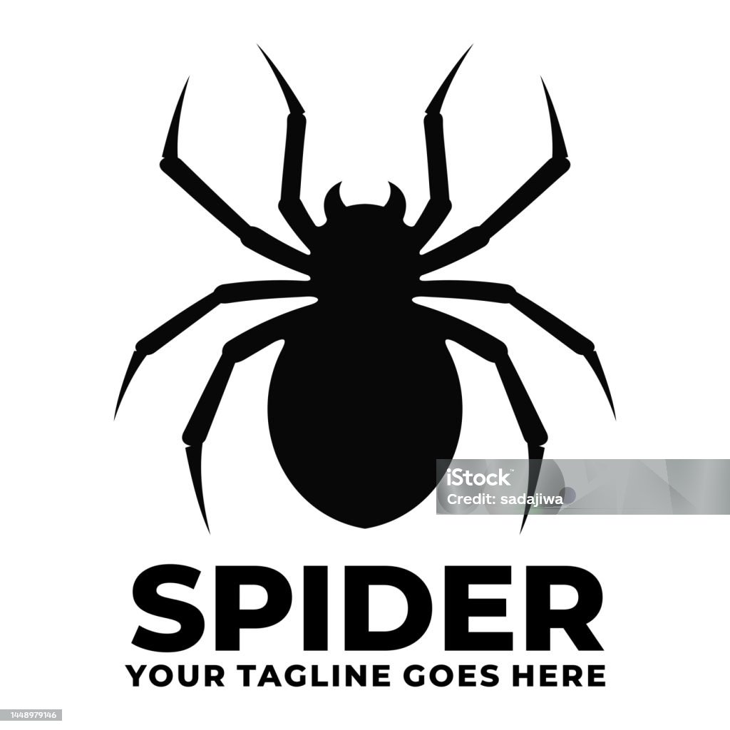 Simple Spider Sign Spider Simple Flat Logo Design Vector Stock Illustration - Download ...